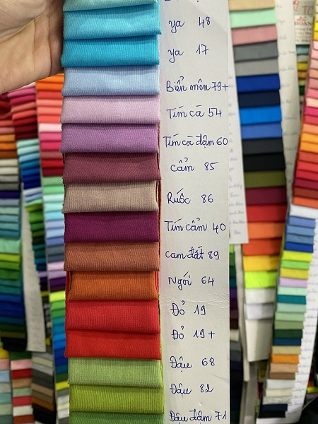 Vải thun cotton 100% 4 chiều khổ 2m7 - Vải Thun Lê Huy Hoàng - Công Ty TNHH Vải Sợi Lê Huy Hoàng